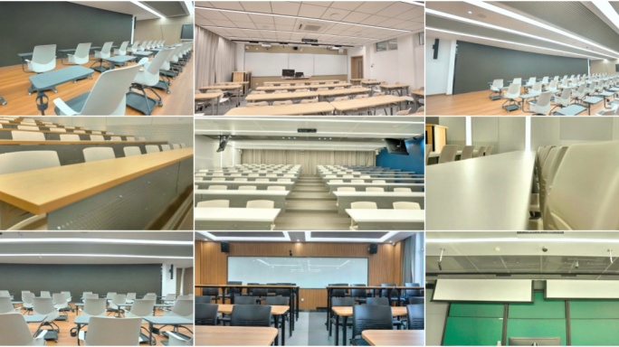 学校空教室大学教室教学  教室室内 座位