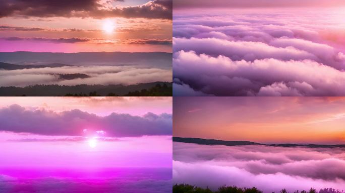 傍晚紫色的云 傍晚紫云：天空梦幻之美