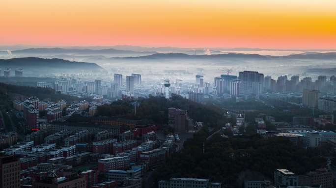 吉林辽源城市航拍