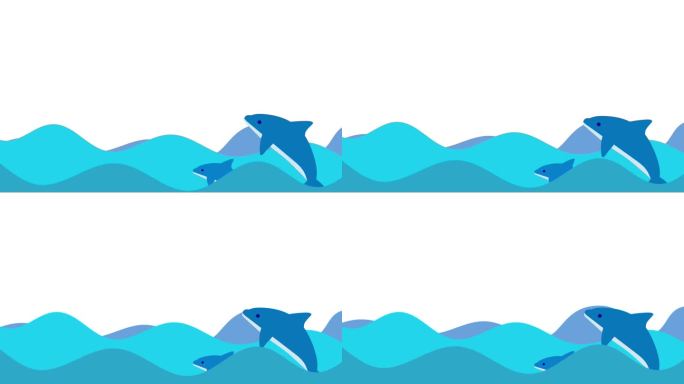简单的海豚和海洋动画