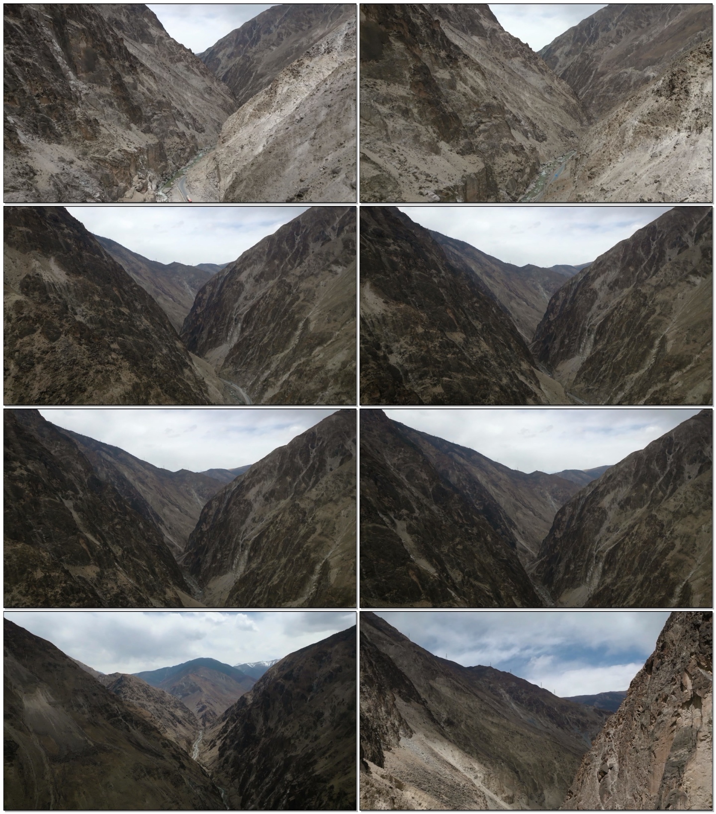 航拍西藏峡谷72拐