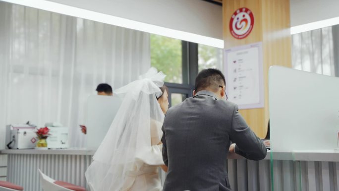 婚姻登记的新人结婚