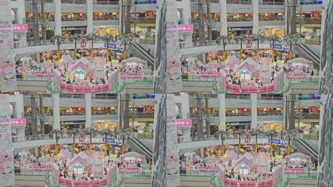 4K实拍广州天河路正佳广场繁华的商业氛围