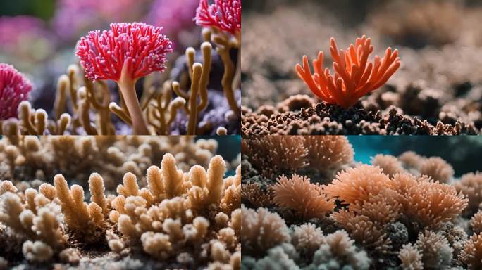 4K海底生态系统珊瑚礁