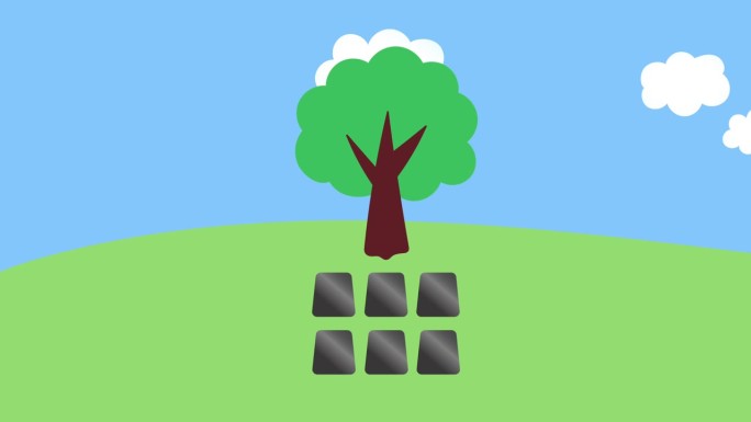 树葬风景的插图视频