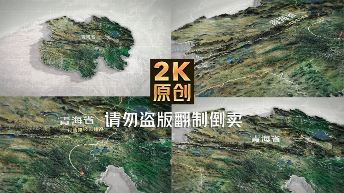 青海地图三维3d