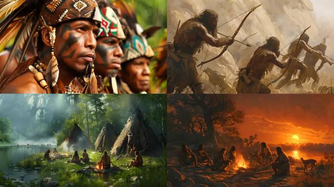 原始部落 原始部落狩猎 原始人原始人生活