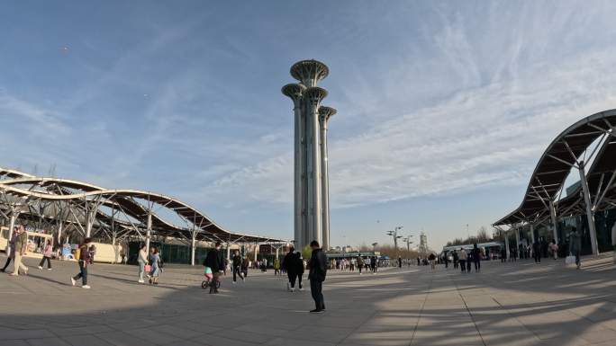 北京奥林匹克塔生命之树大钉子奥森延时标志