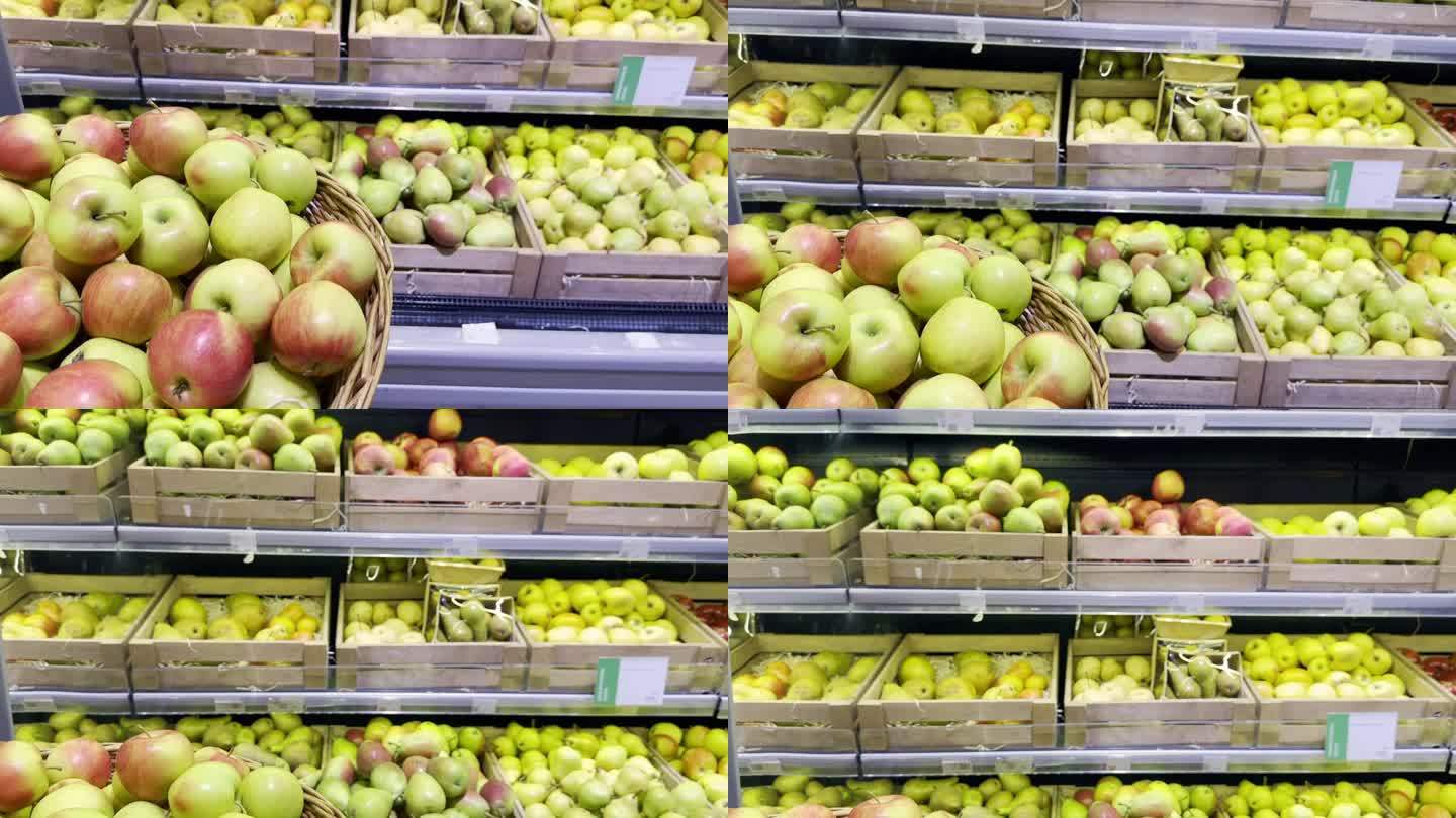 在市场上买水果(苹果)