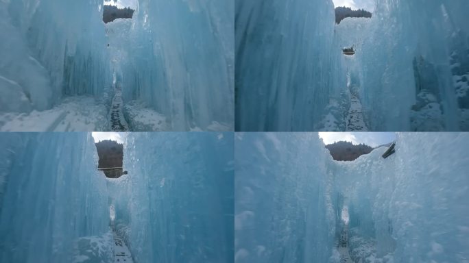 冰雕冰挂fpv穿越机冰洞穿梭