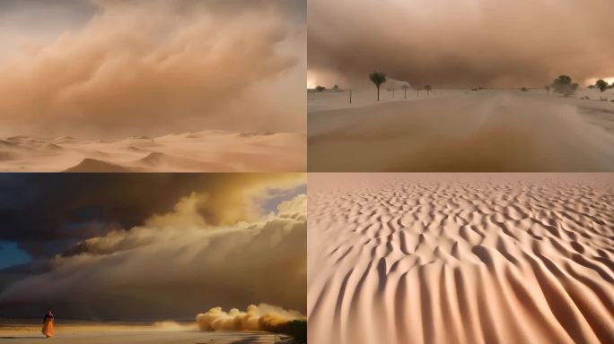 流沙 沙尘暴 沙漠风暴 荒漠沙尘风暴