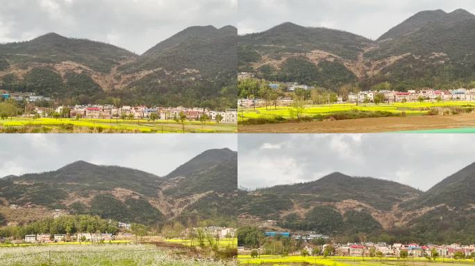 高速沿途村落风景