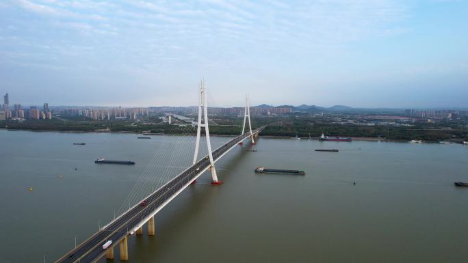 南京城市夕阳晚霞长江大桥大胜关日落风景