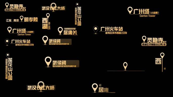 多款简洁地标定位地理位置信息标题