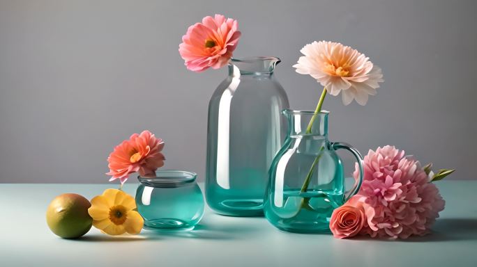 花瓶里的鲜花花朵花束
