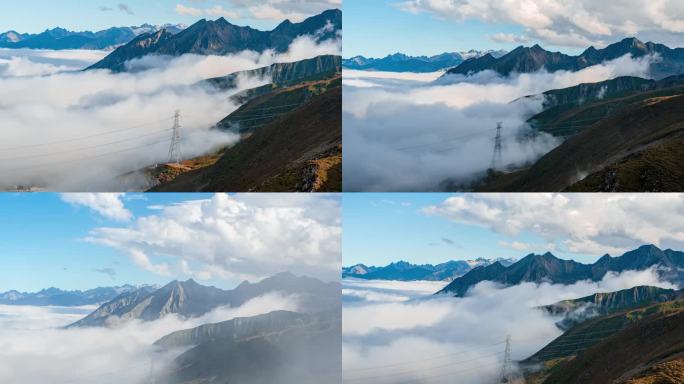 4K延时合集川西康定折多山云海