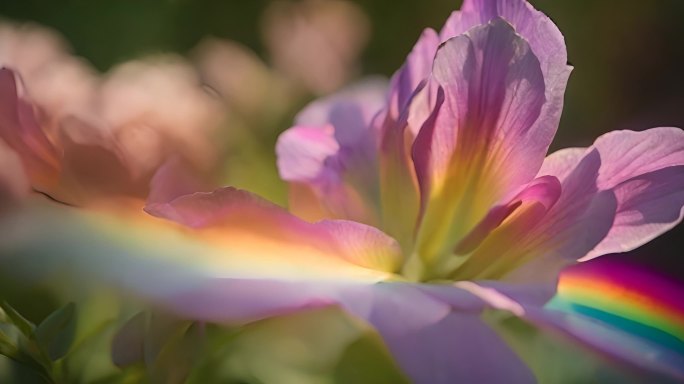 彩虹鲜花花朵 视频素材