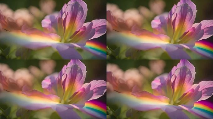 彩虹鲜花花朵 视频素材