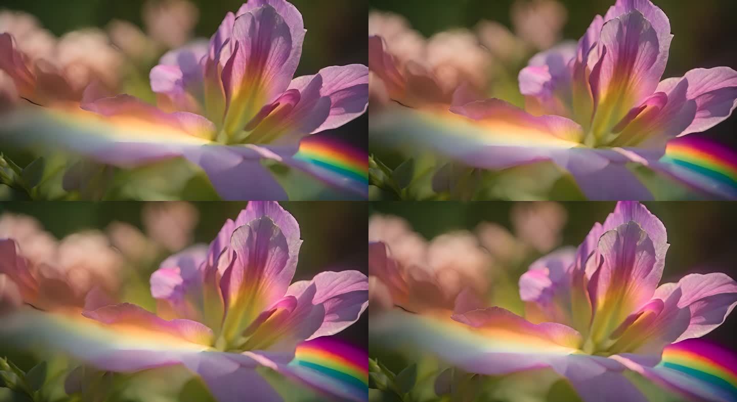 彩虹鲜花花朵 视频素材