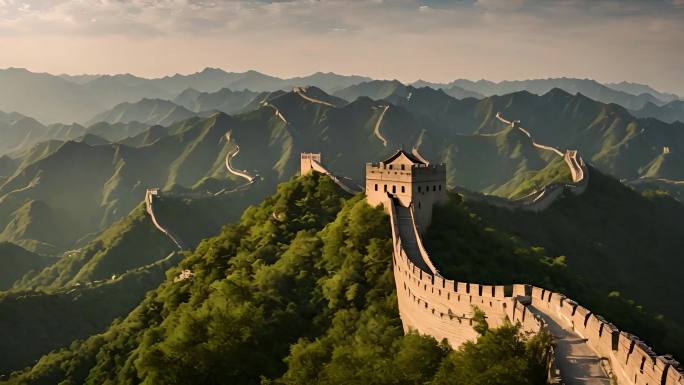 4K万里长城雄伟壮观中国文明