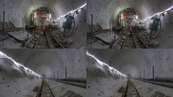 地铁建设施工人员 地下管廊