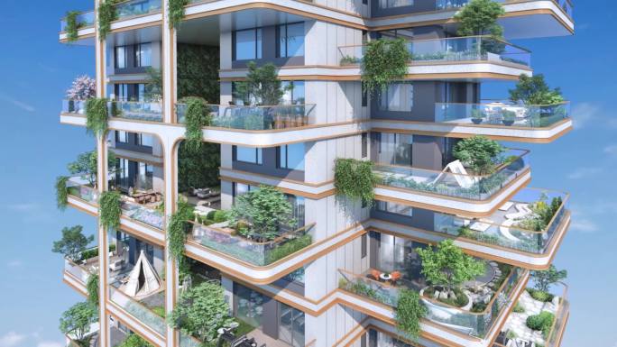 第四代住宅空中花园外立面动画