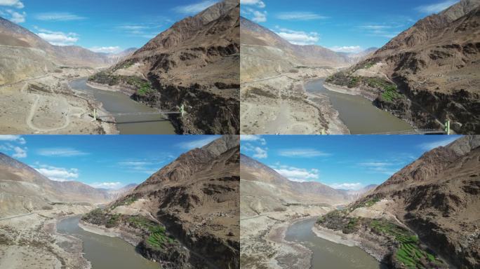 西藏怒江沿线风景航拍