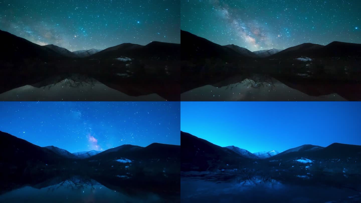 天祝星空 银河 雪山 星空 延时