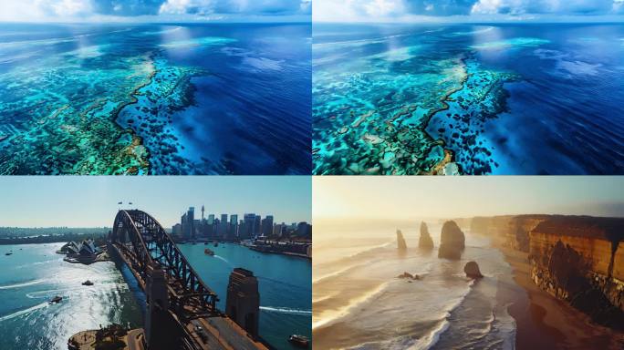 悉尼城市地标艾尔斯岩名胜地标海港大桥