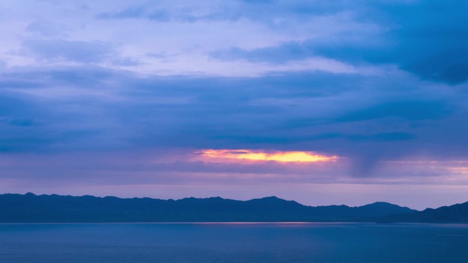 赛里木湖 朝霞 日出 延时