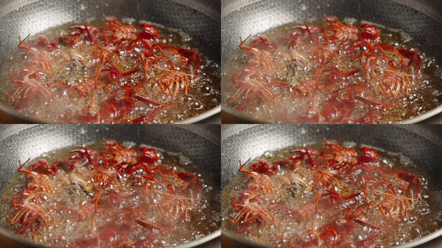 油炸小龙虾麻辣小龙虾制作过程