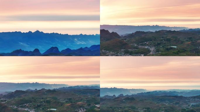 4K航拍贵州早晨自然风光美景