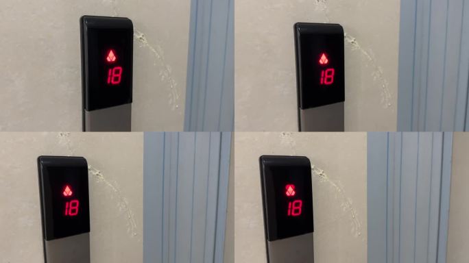 4K原创 电梯开门 数字显示