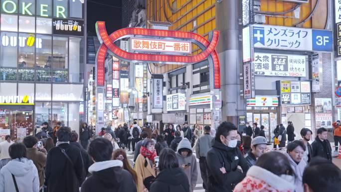 日本歌舞伎东京涉谷街道路口人流