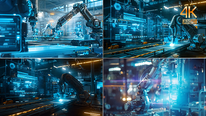 工业4.0机械臂无人工厂 数字新质生产力