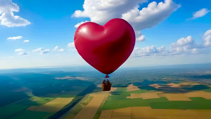 爱心气球丘比特气球红色爱心气球