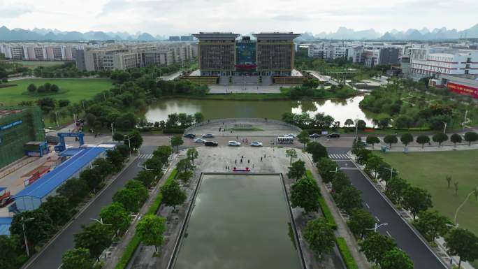 广西师范大学雁山校区航拍4K