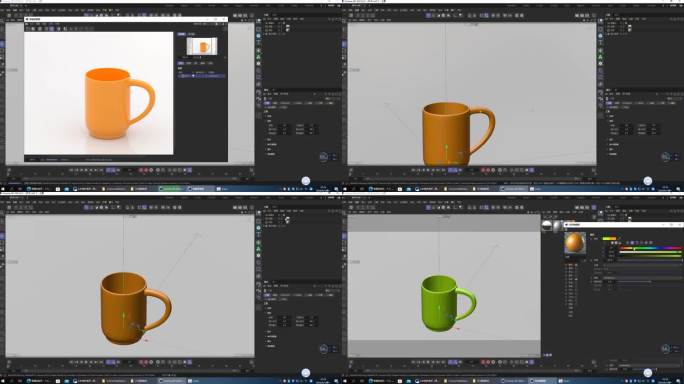 C4D制作杯子模型，附工程