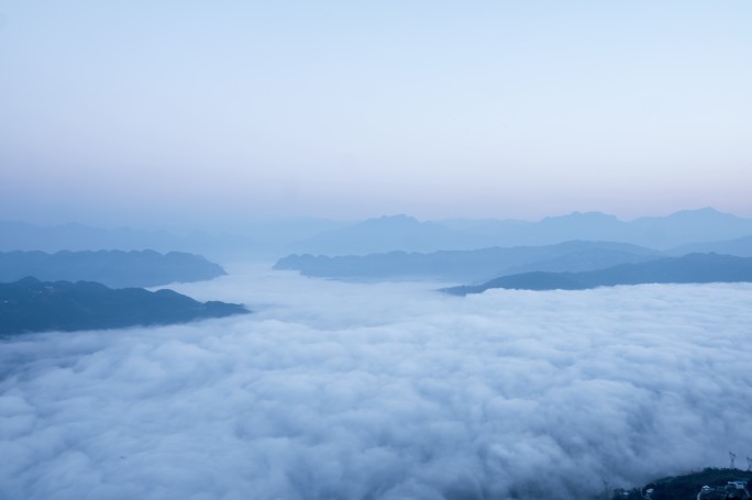 巫峡口 延时 日出 自然风光 巫峡 云海