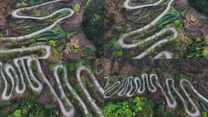 4K航拍贵州晴隆县二十四道拐秀丽景色
