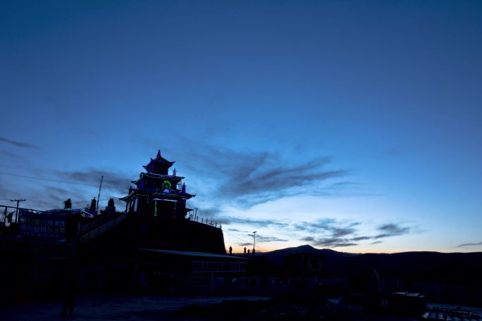 色达 延时 人文风光 寺院 佛国