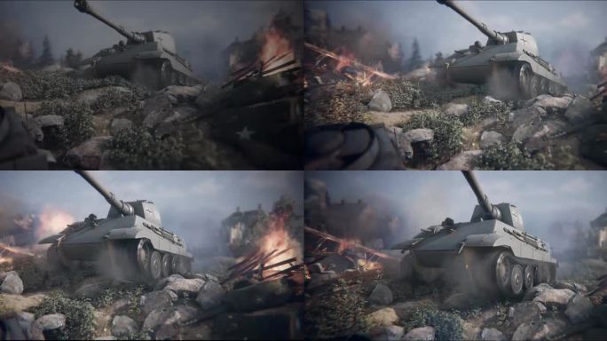 战争类型宣传小视频  游戏战场特效合成