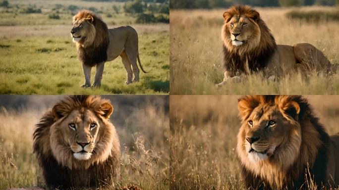 非洲草原雄狮 狮子王