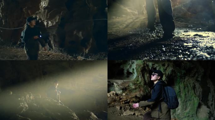 4K实拍探险穿越洞穴