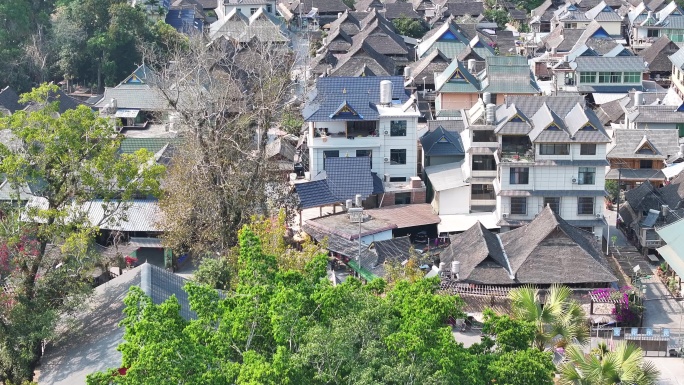 4K-Log-航拍傣族村寨，曼掌村