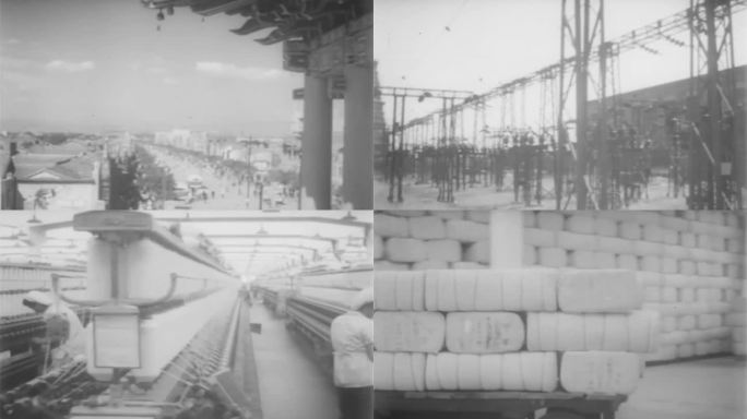 50年代的西安工业农业纺织业等视频