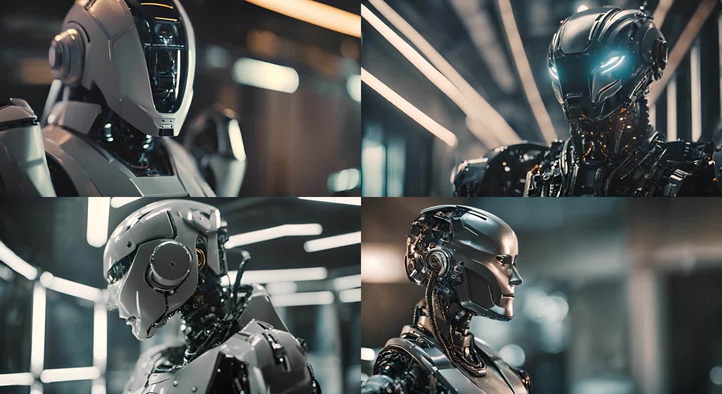 人工智能机器人特效视频合集片段素材