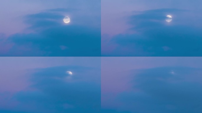 月亮被云遮挡住