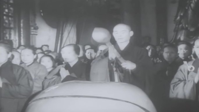50年代山西寺院浴佛节活动视频
