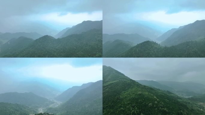 4K航拍大山云雾森林大自然风景